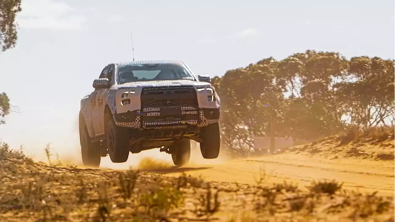 2023 Ford Ranger Raptor jumps and drifts before its official unveiling