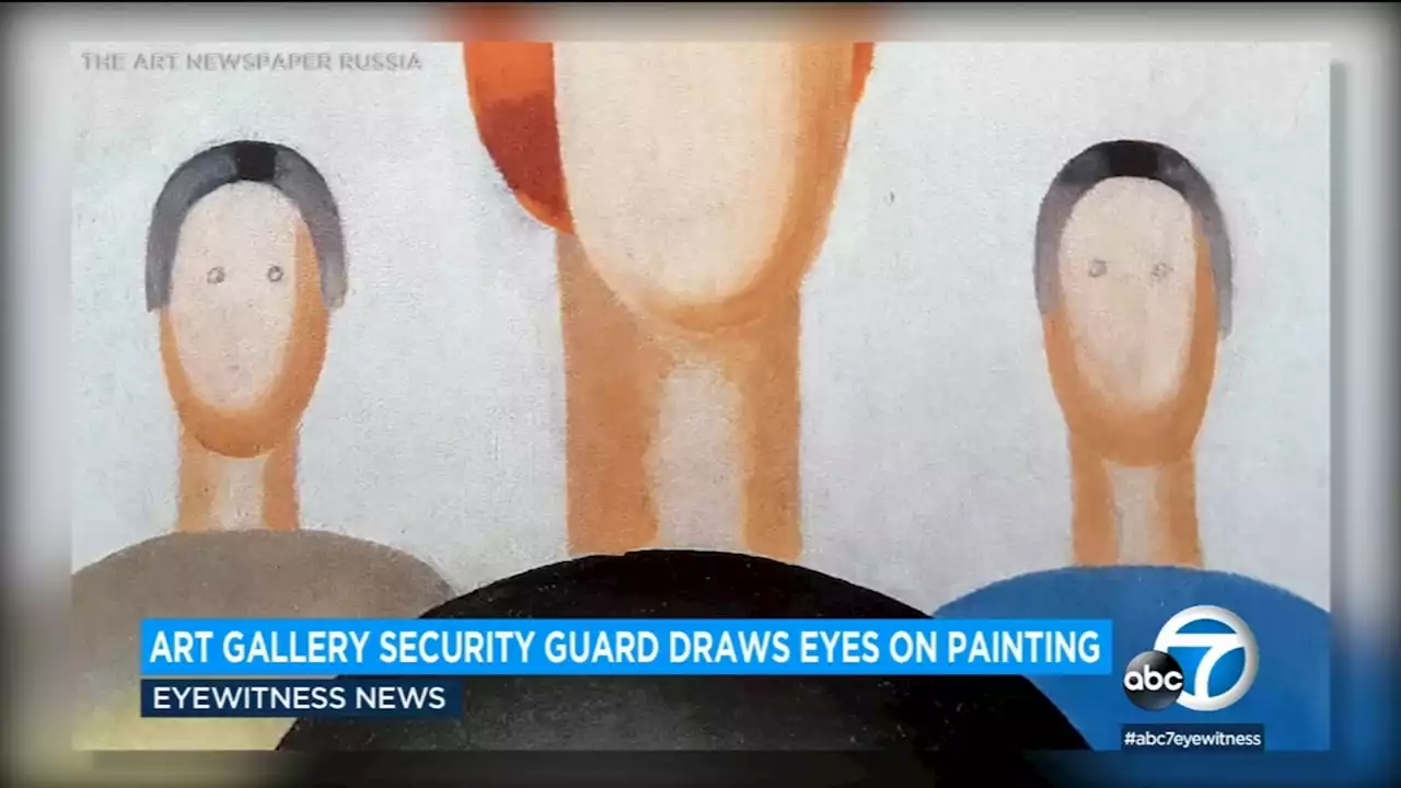 Russian security guard added eyes to avant-garde paintings when he got 'bored'