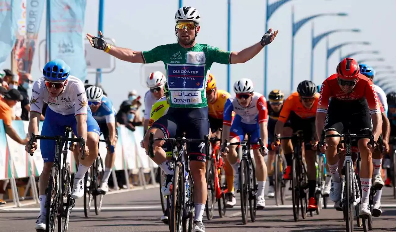 Mark Cavendish ganó la etapa 2 del Tour de Omán; Gaviria fue cuarto