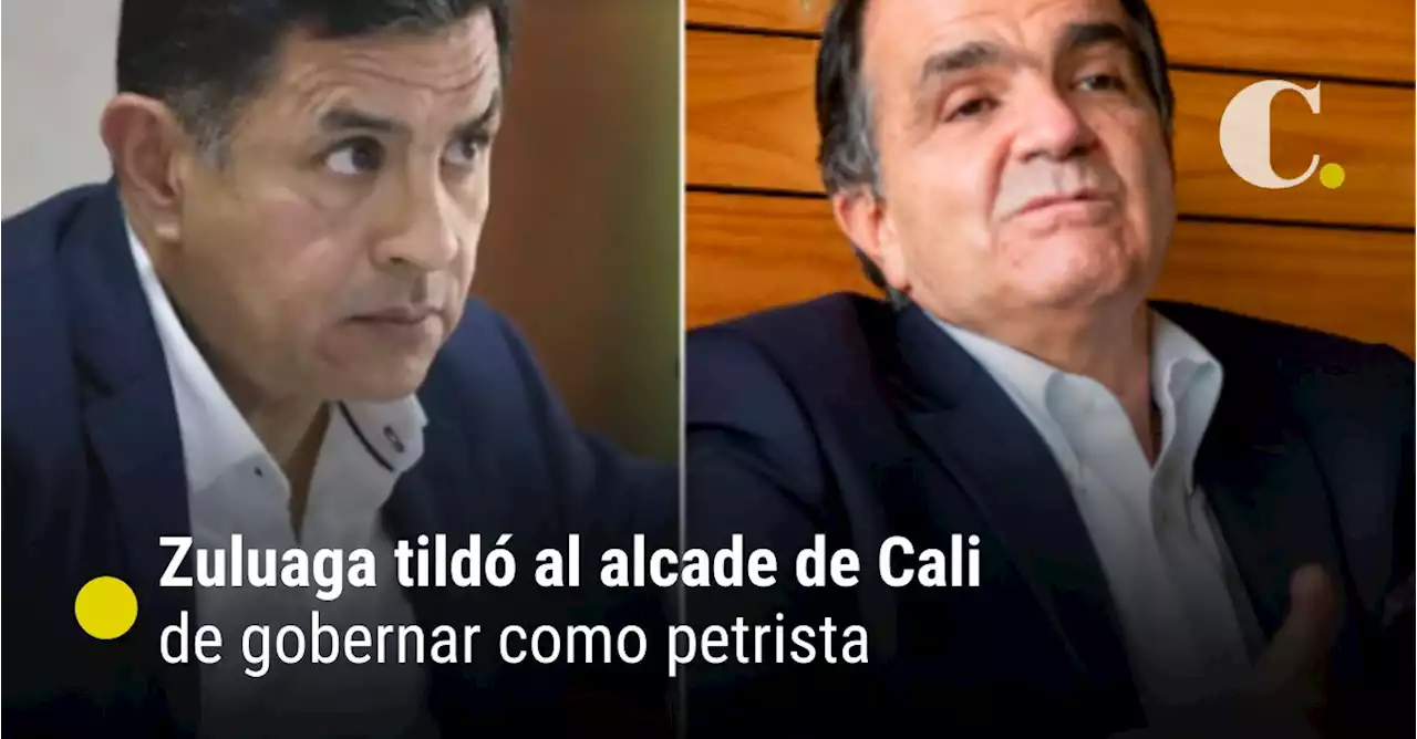 Alcalde de Cali exigió respeto a Zuluaga y este lo tildó de gobernar como petrista