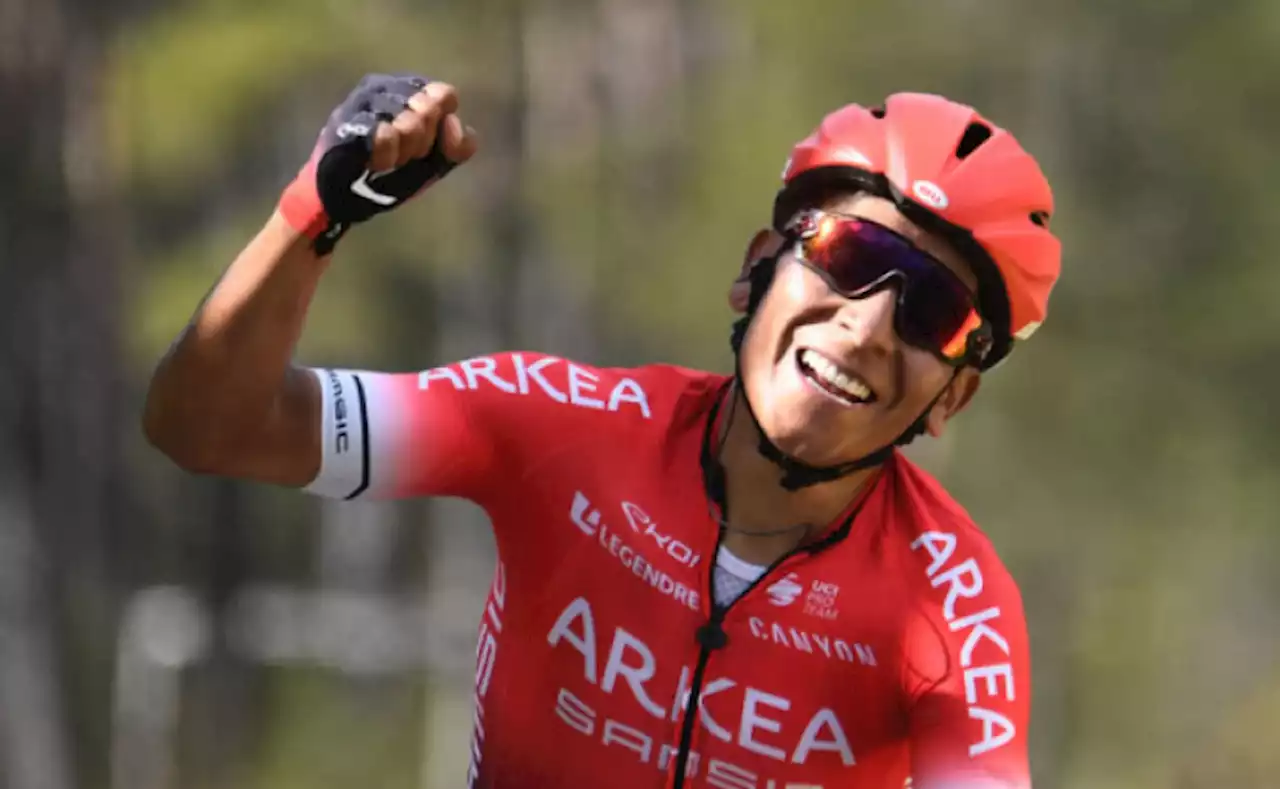 Nairo Quintana en lote líder de la primera etapa del Tour de la Provenza