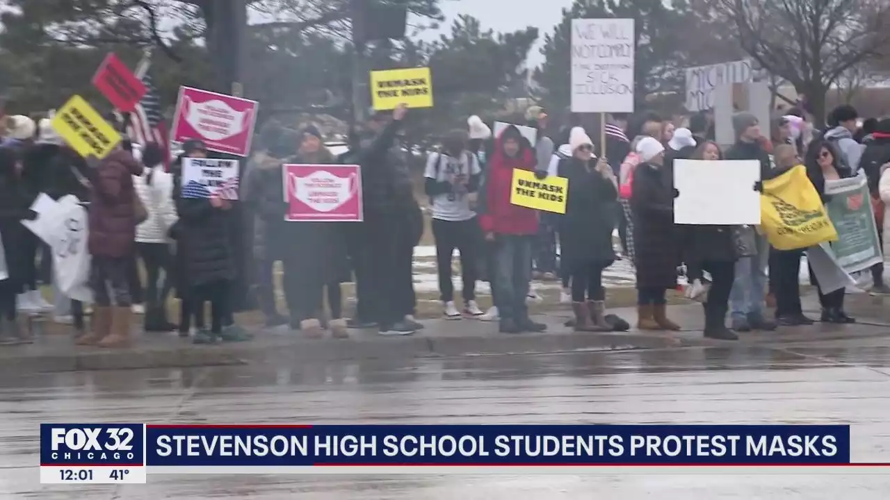 Hundreds walk out of Stevenson High School in protest of mask requirement