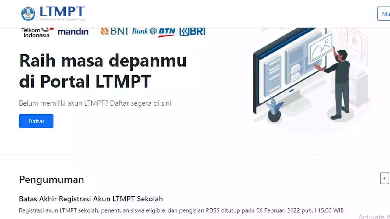 Cara Simpan Permanen Akun LTMPT yang Ditutup pada 15 Februari 2022