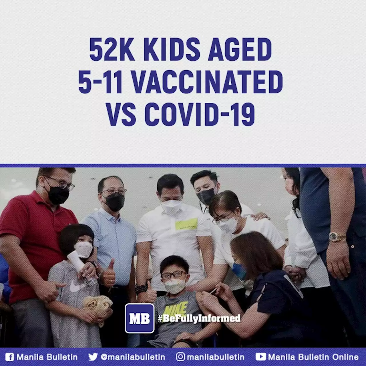 DOH: 52K kids aged 5-11 vaccinated vs COVID-19