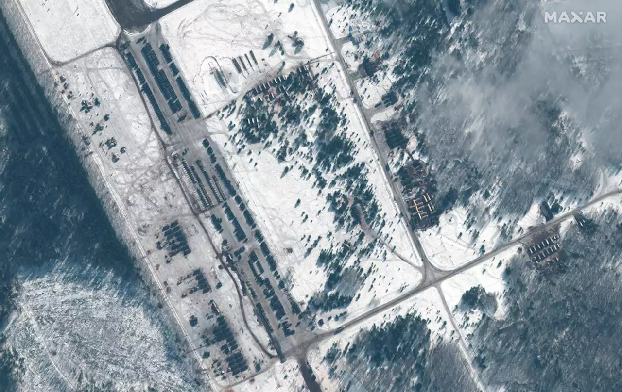 Satellite pics show Russia massing troops on 3 sides of Ukraine