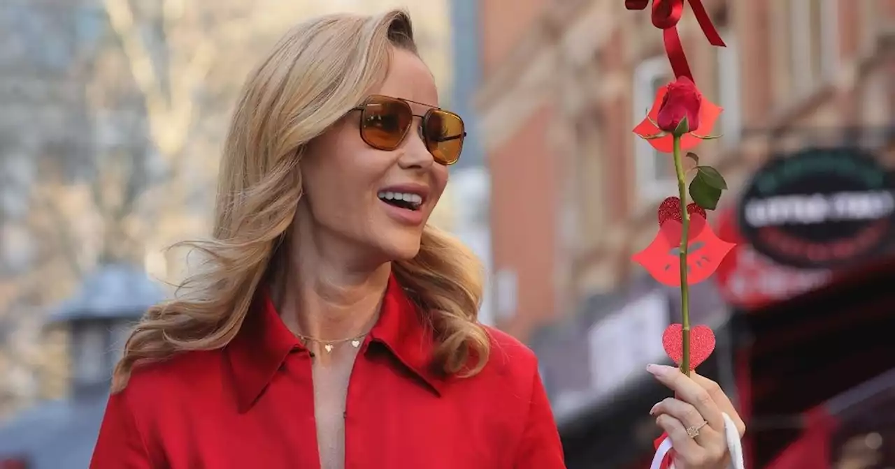 Amanda Holden wears stylish red suit ahead of Valentine's Day