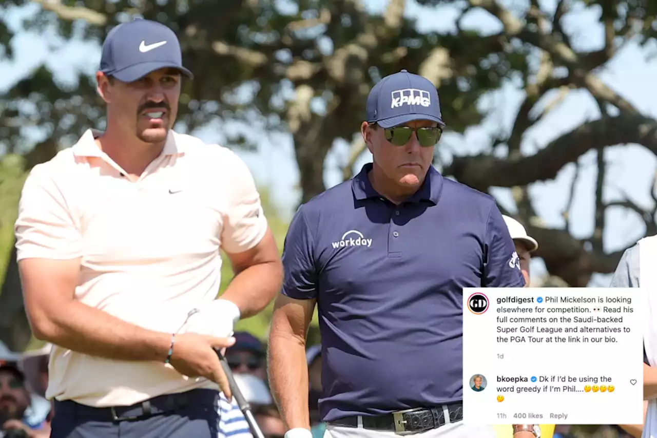 Brooks Koepka coy after Phil Mickelson ‘greedy’ jab: ‘I said what I said’