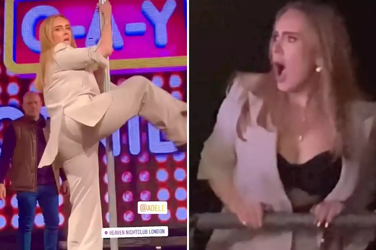 Adele shocks fans by pole dancing after talk show appearance