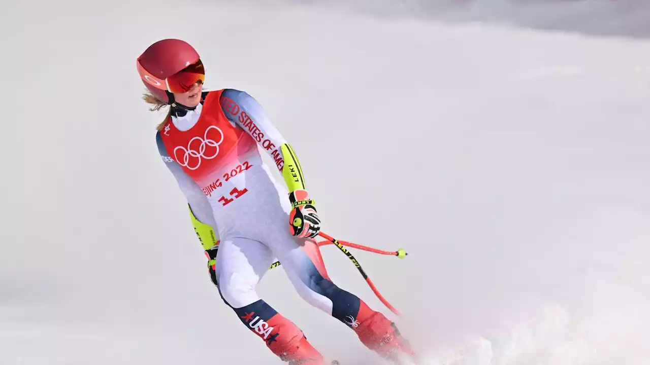 Mikaela Shiffrin finishes off the pace — but finishes — in super-G