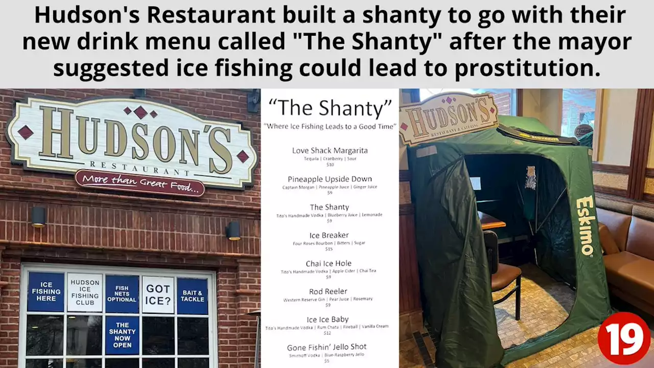 ‘Love Shack Margarita’: Hudson Restaurant’s drink menu pokes fun after mayor suggests ice fishing leads to prostitution