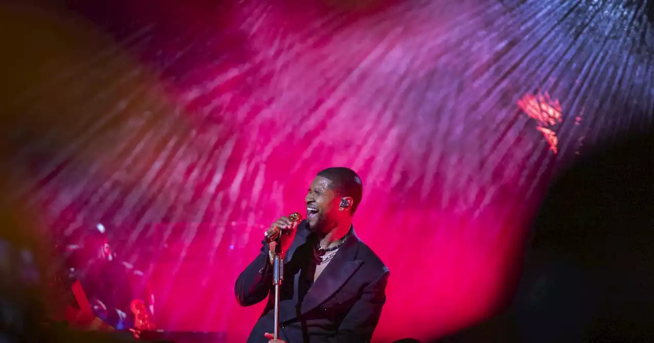 Usher touches down at SoFi to deliver a set full of hits at DirecTV's NFL Honors after-party