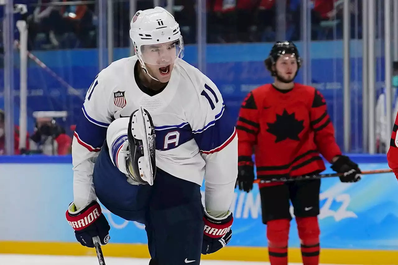 Young US hockey team beats Canada to start Olympics 2-0