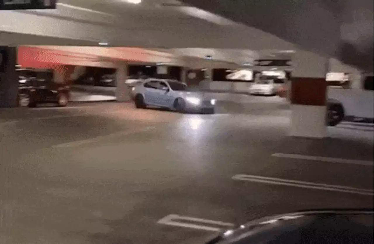 Where Did That Come From? A Column Suddenly Appears In Front Of A BMW M3 | Carscoops