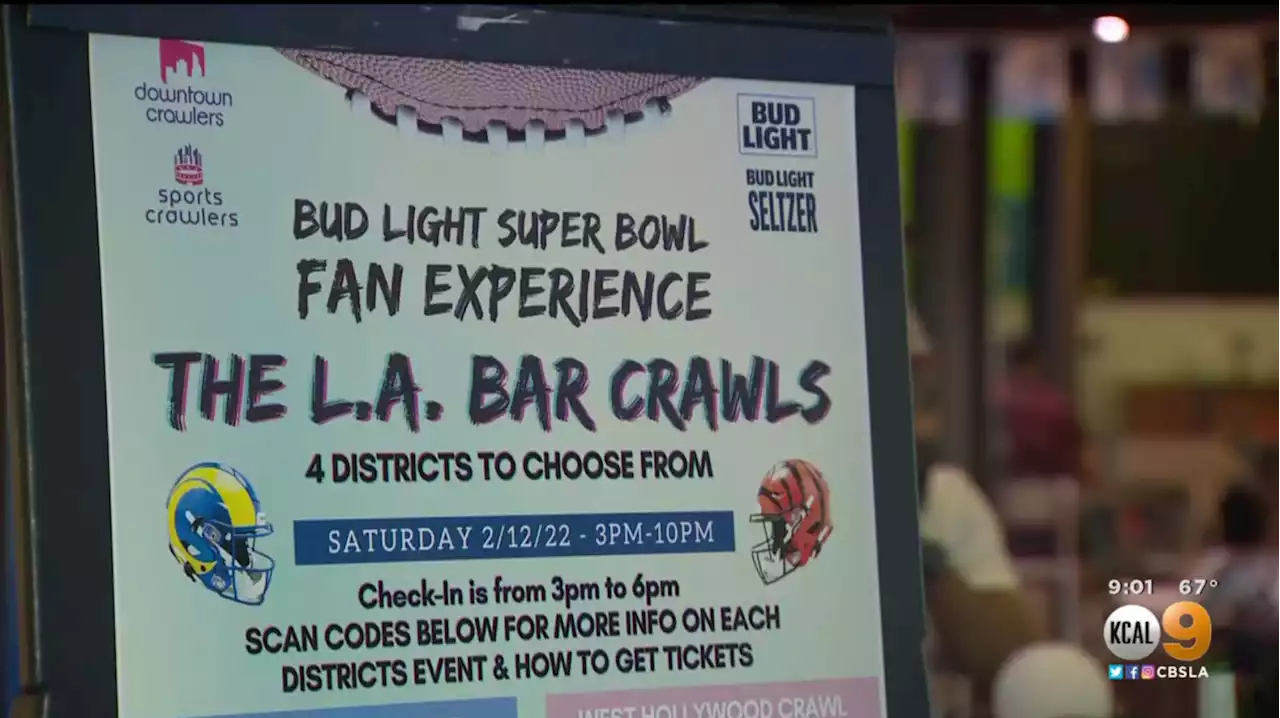 Super Bowl: Football Fans Party In Downtown LA