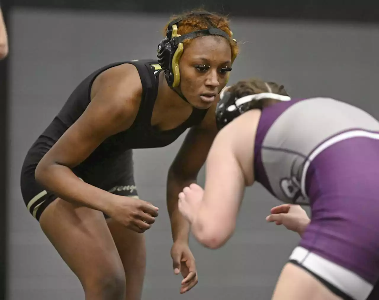 Slaughter’s house: Oak Forest’s Dajia Slaughter takes title at 155 pounds in historic day of girls sectional wrestling for the IHSA.