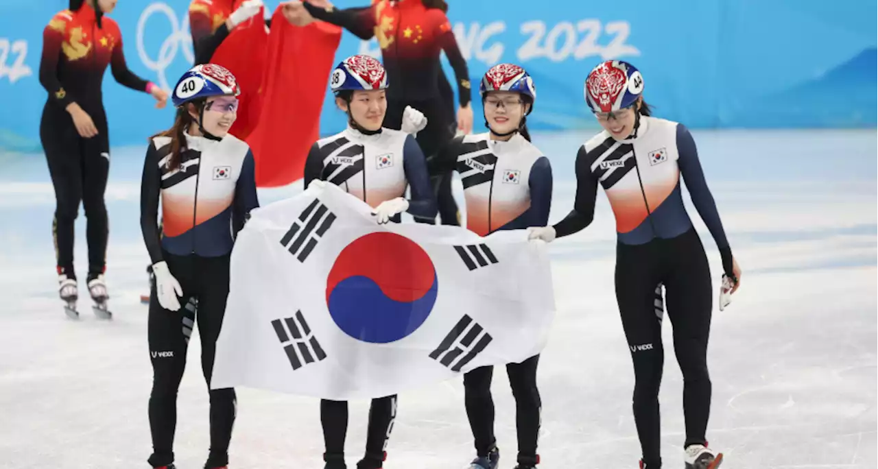 쇼트트랙 여자 계주 3000m 은메달…한국 5번째 메달