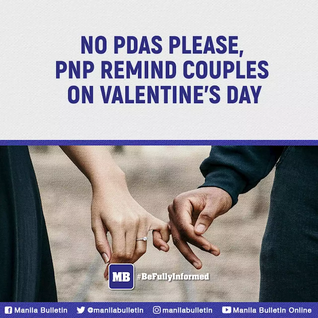 No PDAs please, PNP remind couples on Valentine's Day