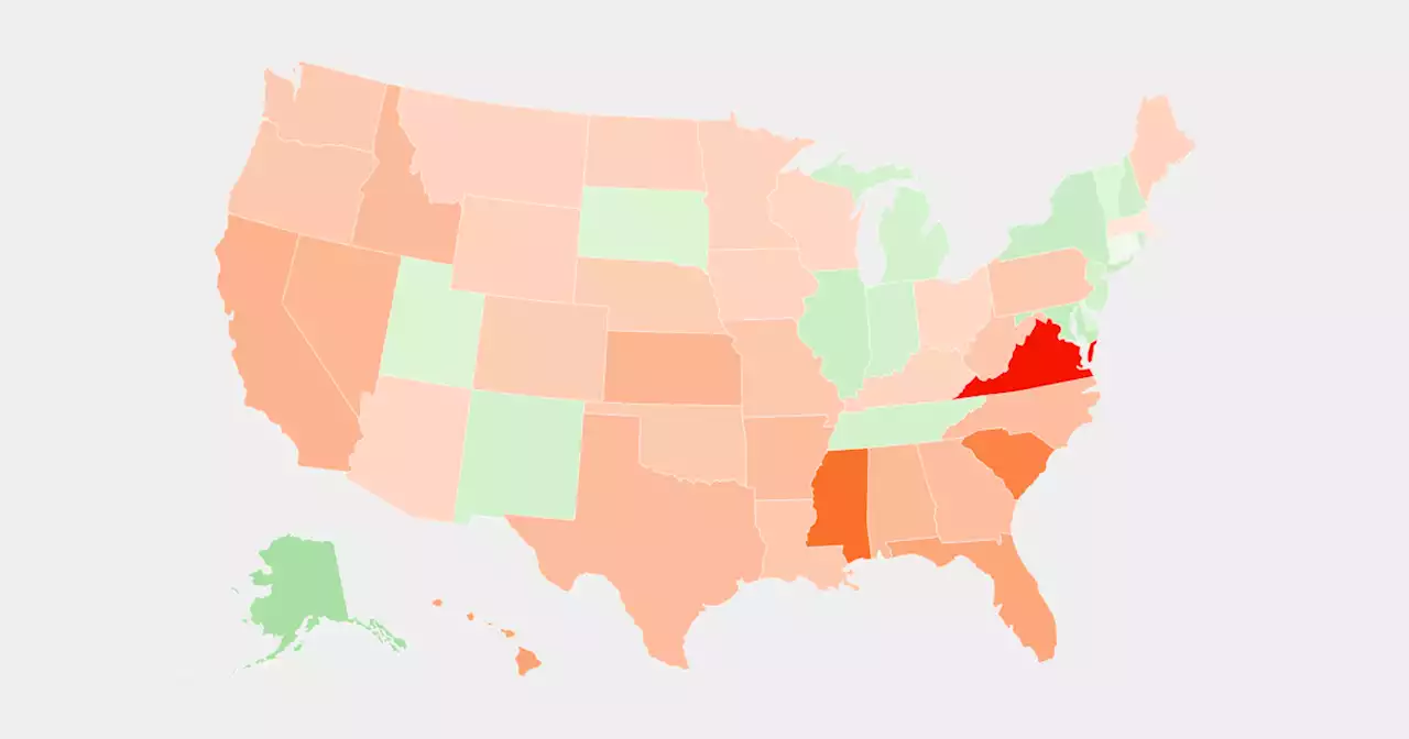 Map: Covid-19 deaths have more than doubled in five states