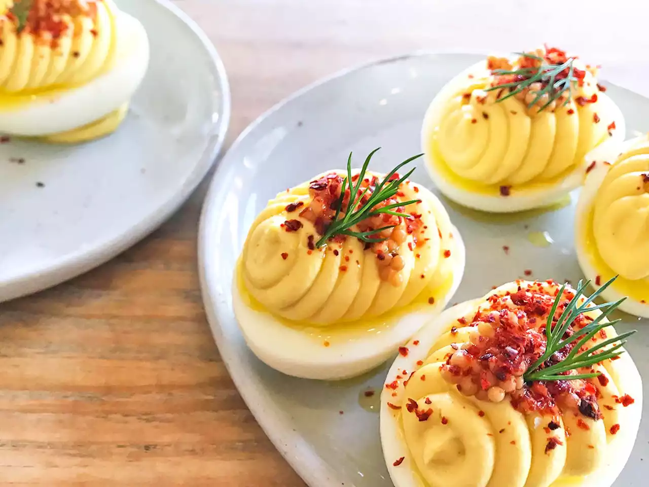 Mustardy Deviled Eggs From Wursthall Recipe