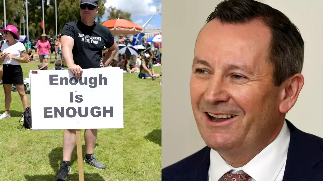 McGowan's vaccine message to tens of thousands of anti-mandate protesters