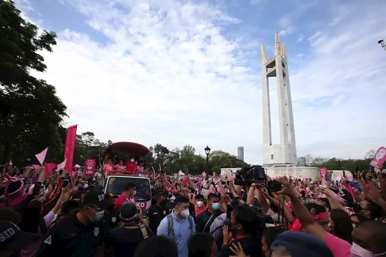 Robredo vows clean govt in QC rally