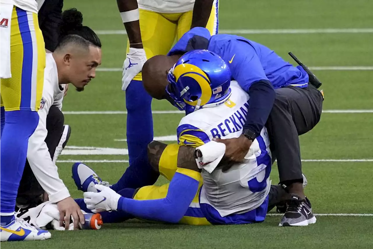 Super Bowl LVI: Rams receiver Odell Beckham Jr. leaves game after injury on noncontact play