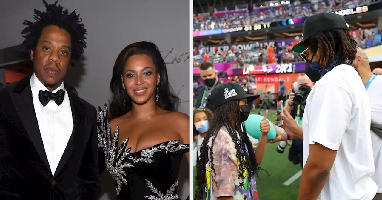 Beyoncé And Jay-Z Rocked Up To The Super Bowl With Blue Ivy