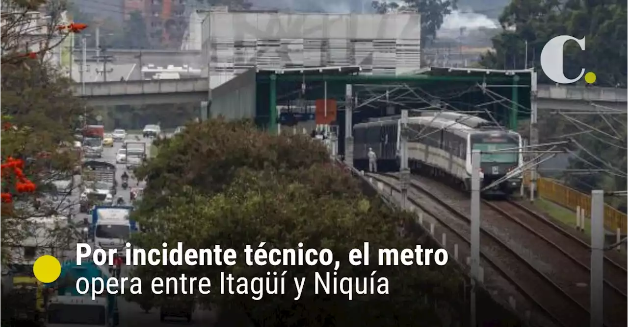 Pilas: por incidente técnico, el metro opera entre Itagüí y Niquía