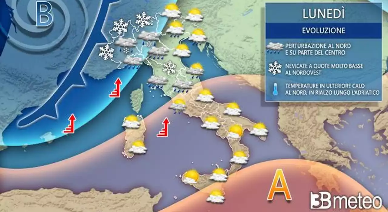 Meteo, il vortice di San Valentino porta pioggia e neve: da giovedì un assaggio di primavera