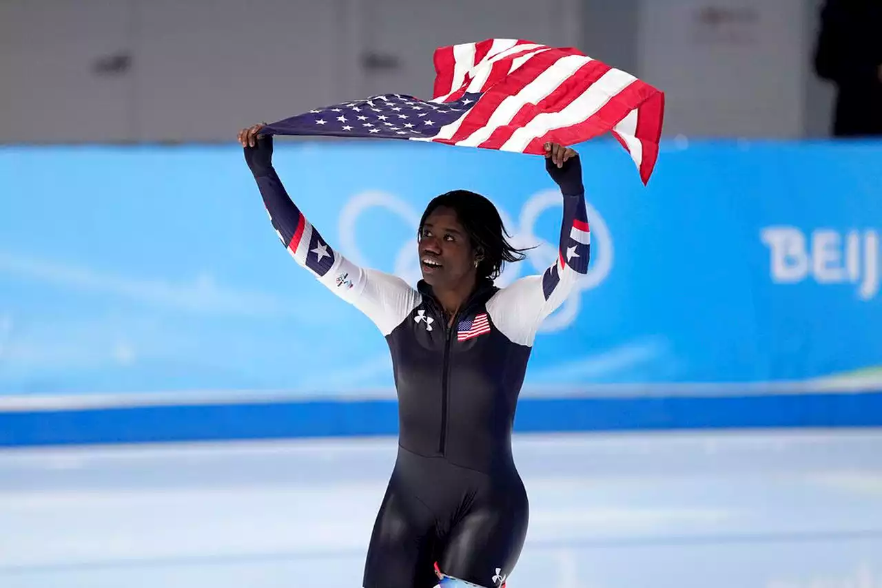 US’s Erin Jackson becomes first black woman to win Olympic gold in speedskating