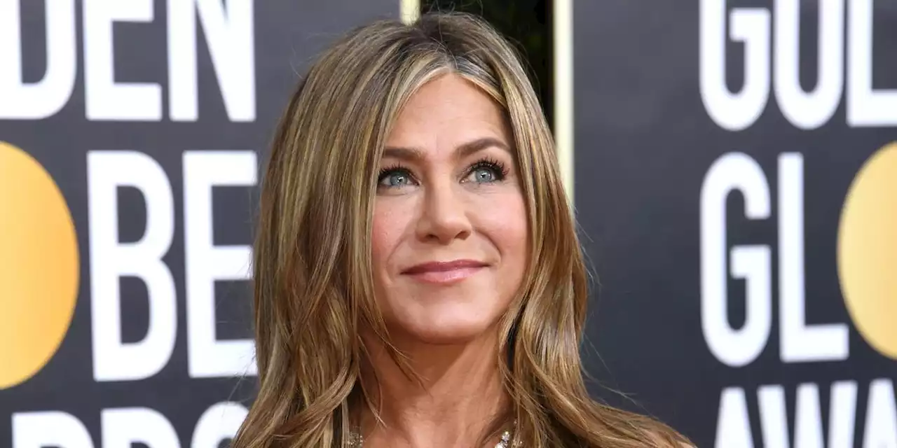 Jennifer Aniston wows fans in statement gold trousers to celebrate birthday