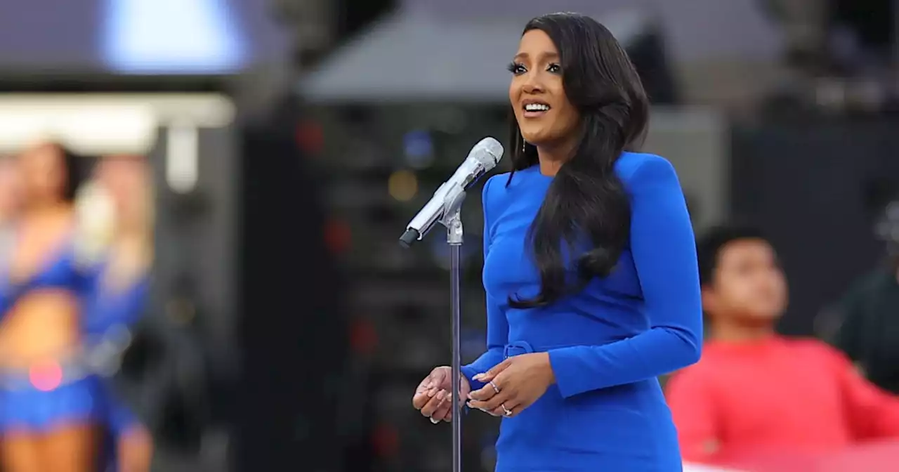 Country star Mickey Guyton shines during national anthem performance at the Super Bowl