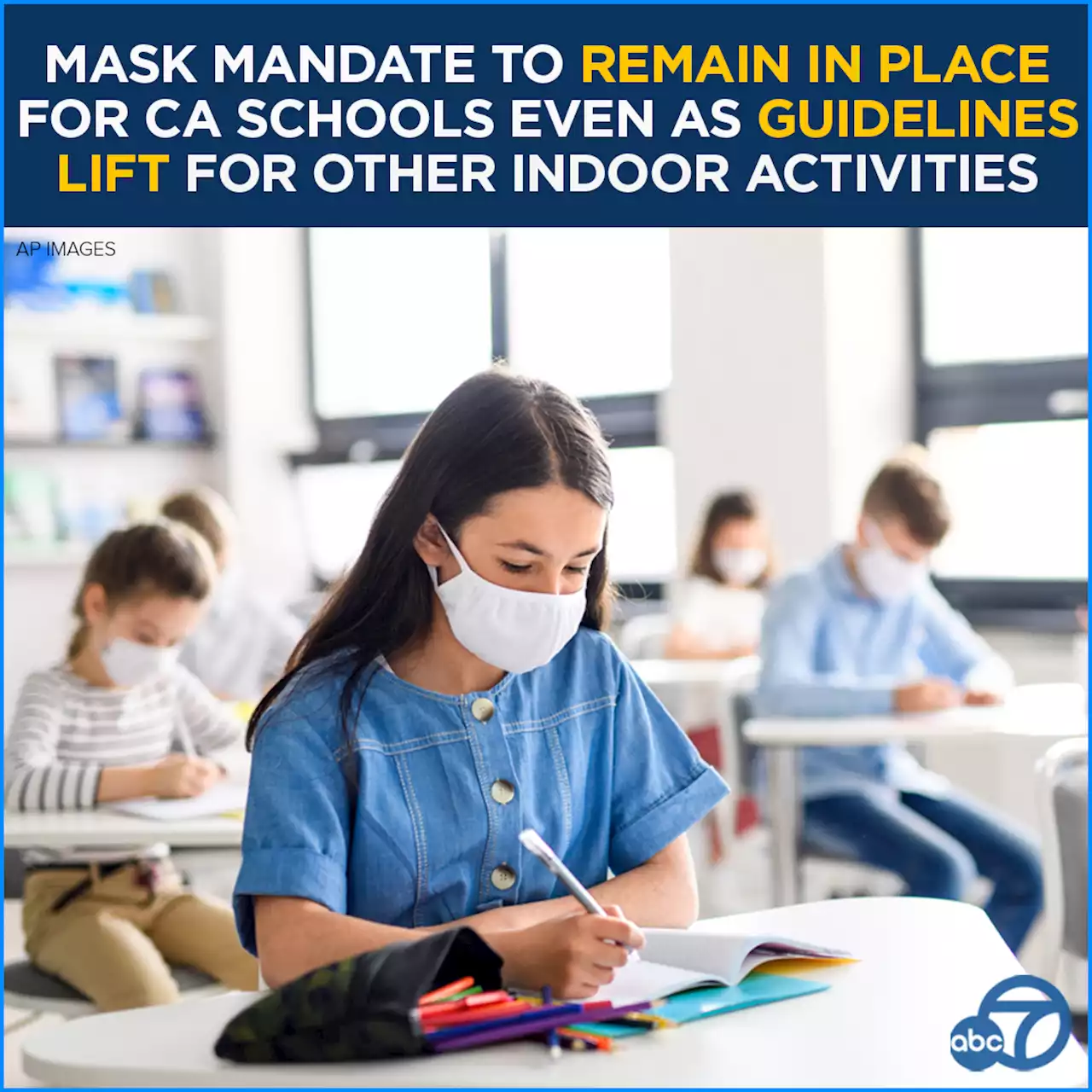 Mask mandate to remain in place for CA schools as guidelines lift for other indoor activities