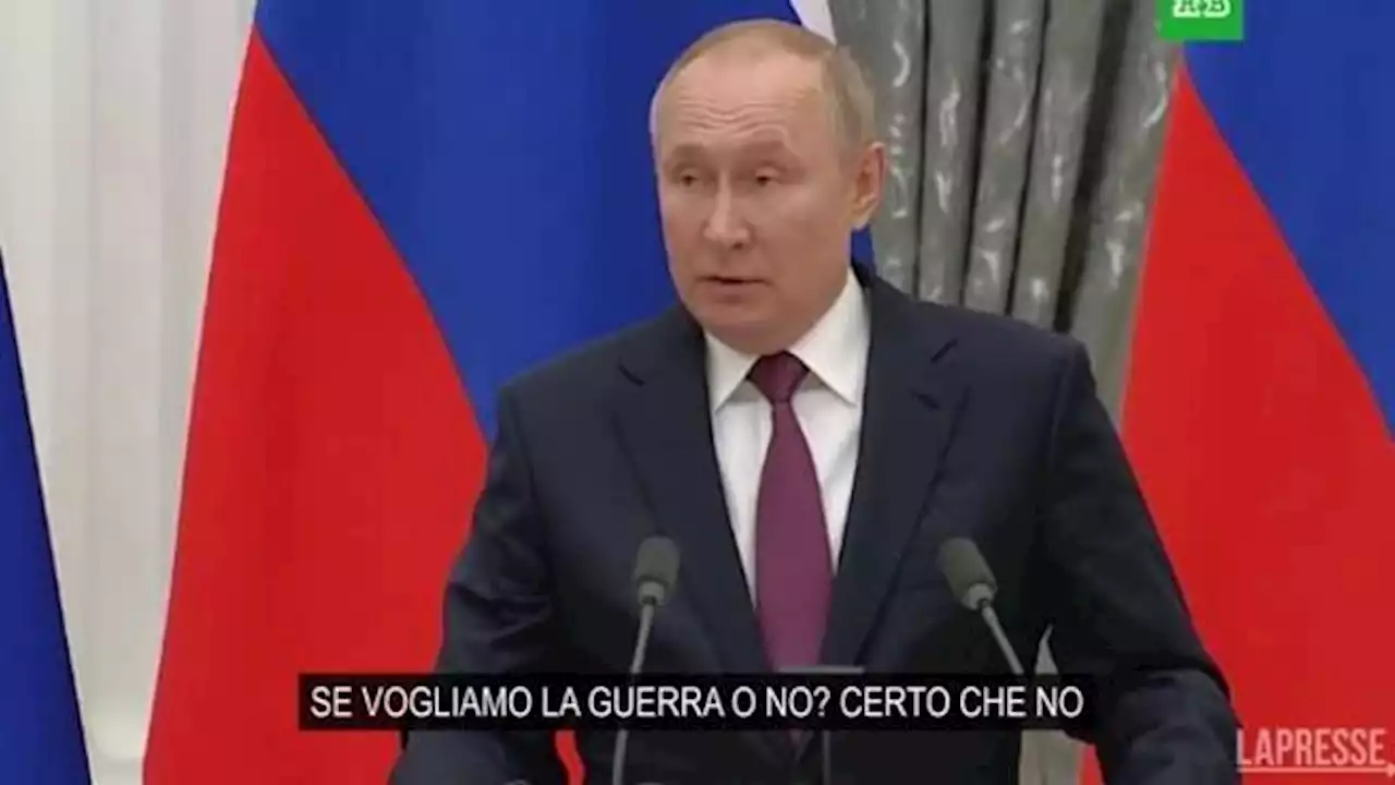 Ucraina, Putin: «Se vogliamo la guerra? Certo che no, la Russia non vuole una guerra»