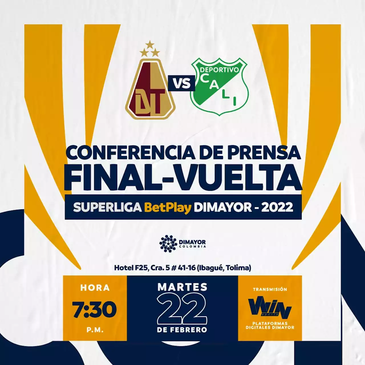 CONFERENCIA DE PRENSA: DEPORTES TOLIMA VS DEPORTIVO CALI – FINAL VUELTA SUPERLIGA BETPLAY DIMAYOR 2022