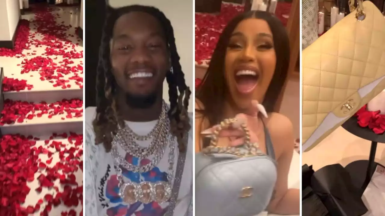 Cardi B Shows Off Endless Valentine's Day Roses From Offset