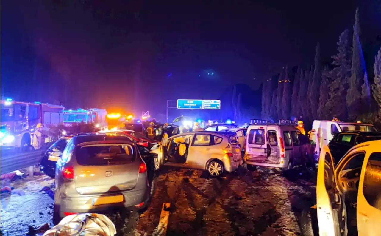 Treinta heridos en un accidente múltiple en la C-32 en Pineda de Mar