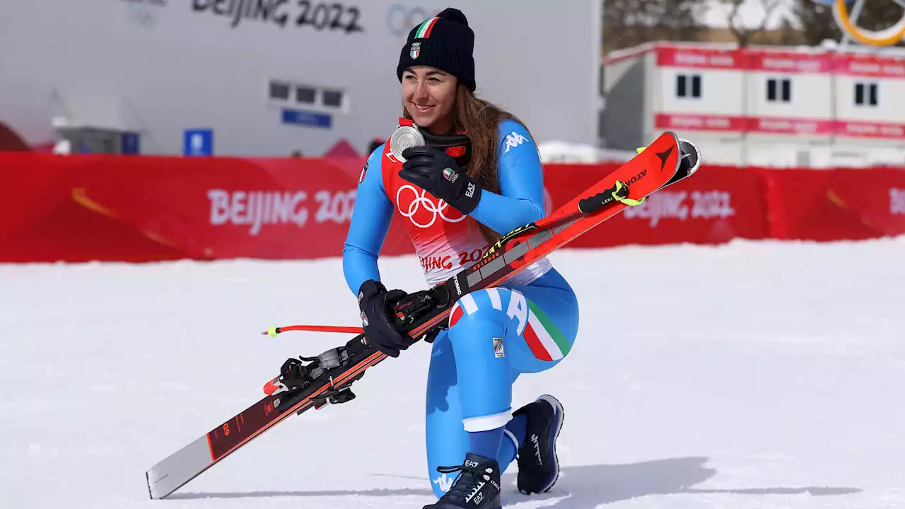 Watch: Sofia Goggia Wins Downhill Silver Weeks After Partial ACL Tear