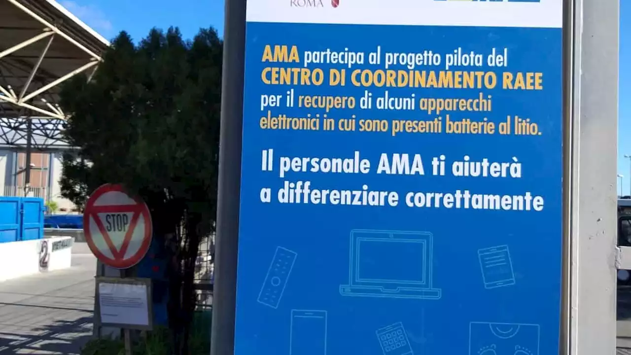 Da Monte Mario a Ostia, nei centri Ama recupero mirato di apparecchi con batterie al litio