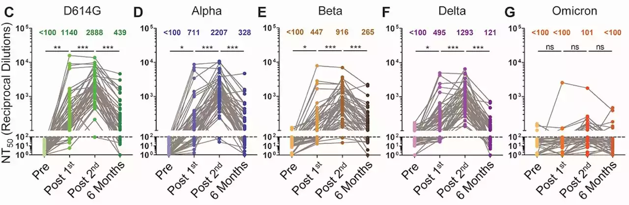 Neutralizing antibody responses elicited by SARS-CoV-2 mRNA vaccination wane over time and are boosted by breakthrough infection