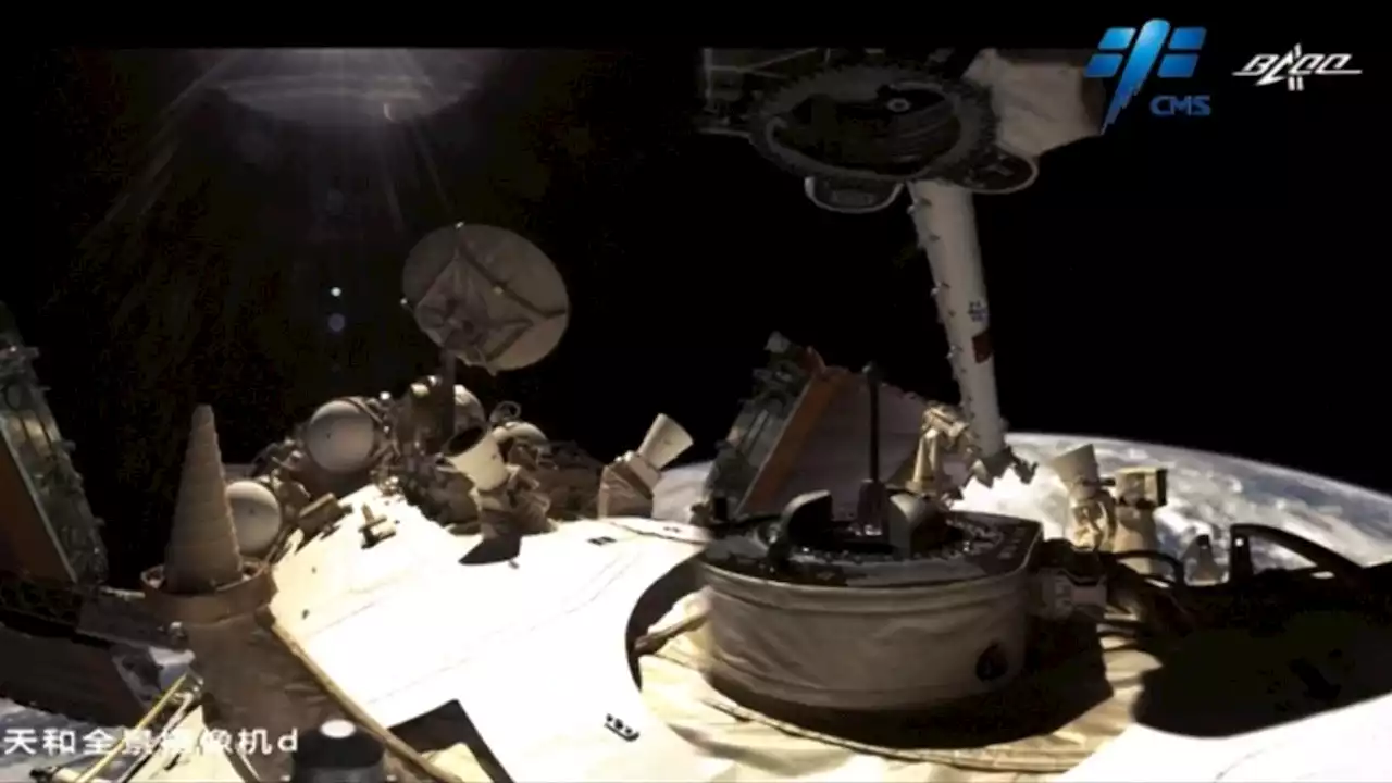 See a large robotic arm 'crawl' across China's space station (video)