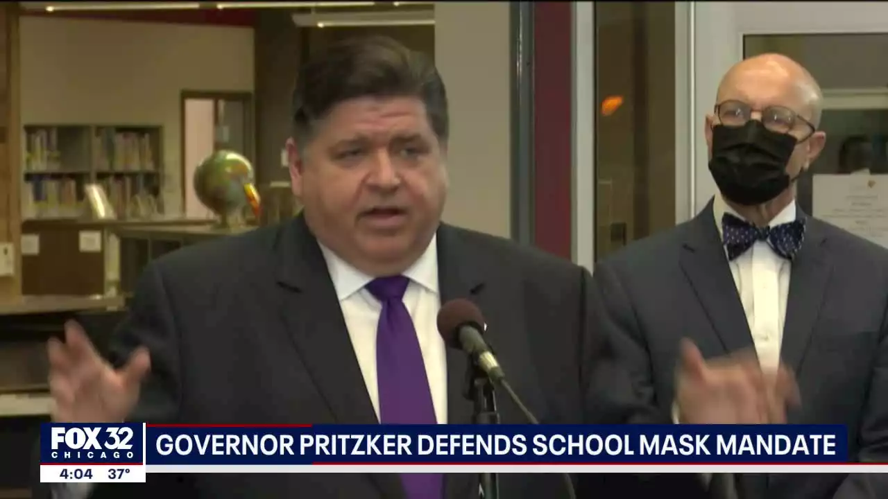 Pritzker defends school mask mandates, fights to have temporary restraining order lifted