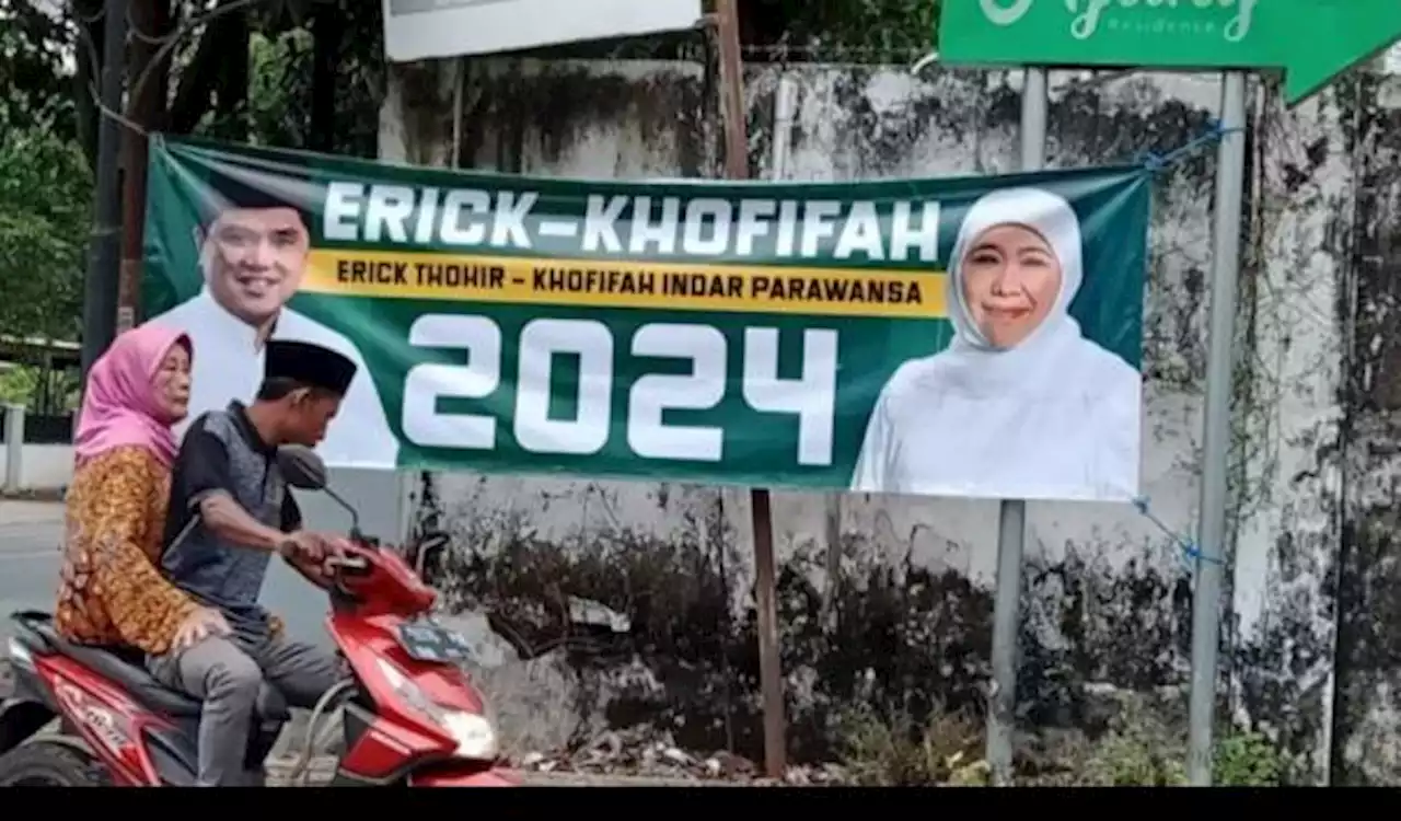 Ketika Poster Erick Thohir-Khofifah Bertebaran di Jember Jelang Pilpres 2024