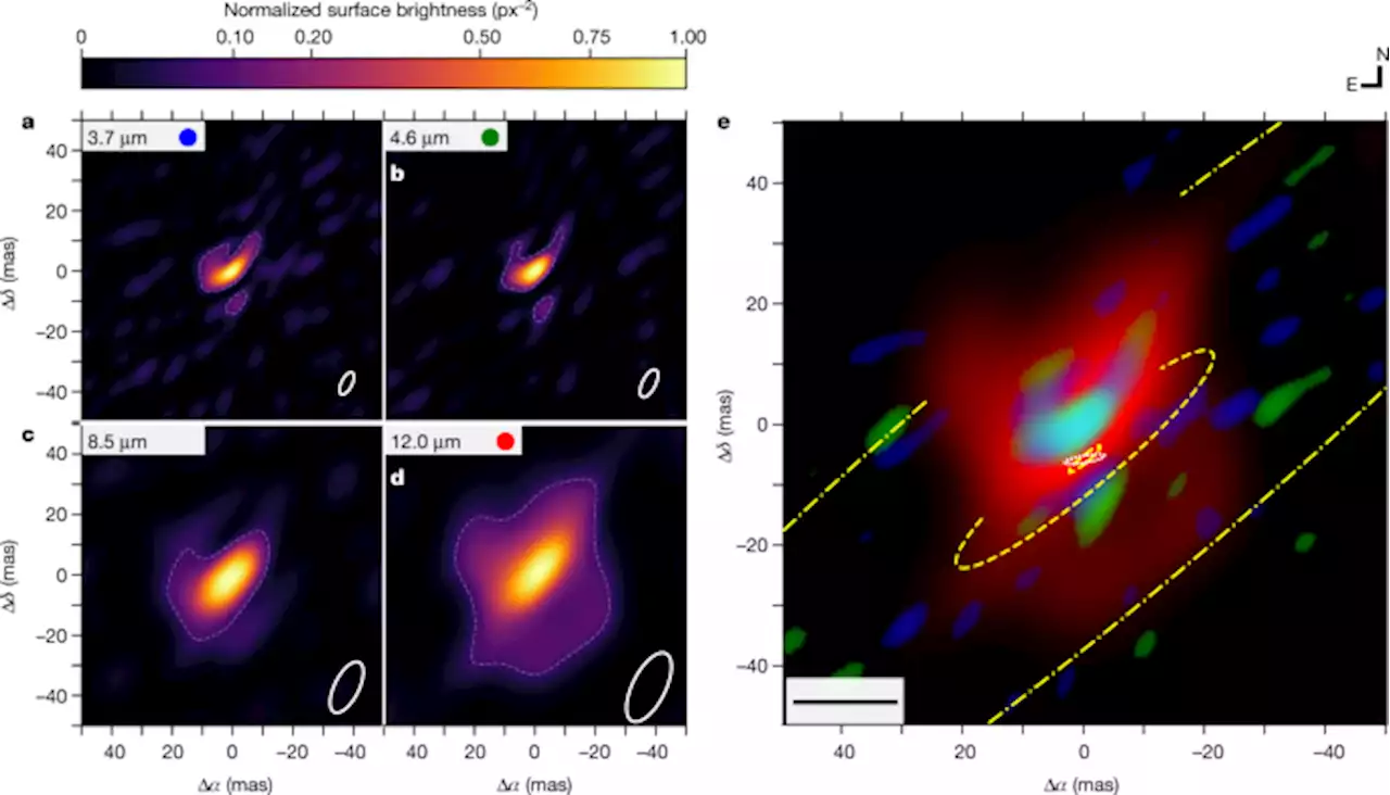 Thermal imaging of dust hiding the black hole in NGC 1068 - Nature