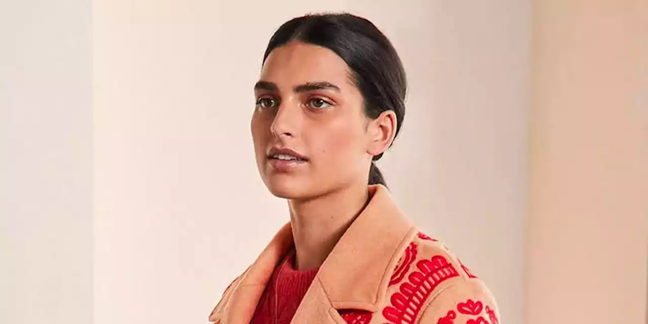 Boden’s chic camel coat with embroidered detailing is now half price