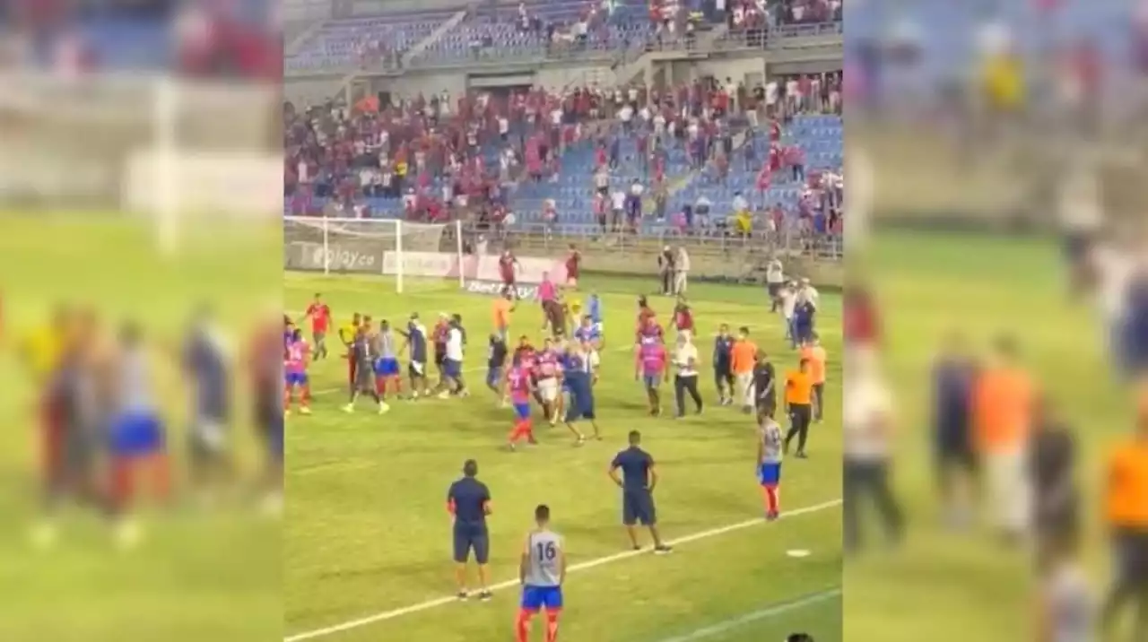 Por incidentes en el estadio: árbitro suspendió el partido y Unión Magdalena perdió 1-0