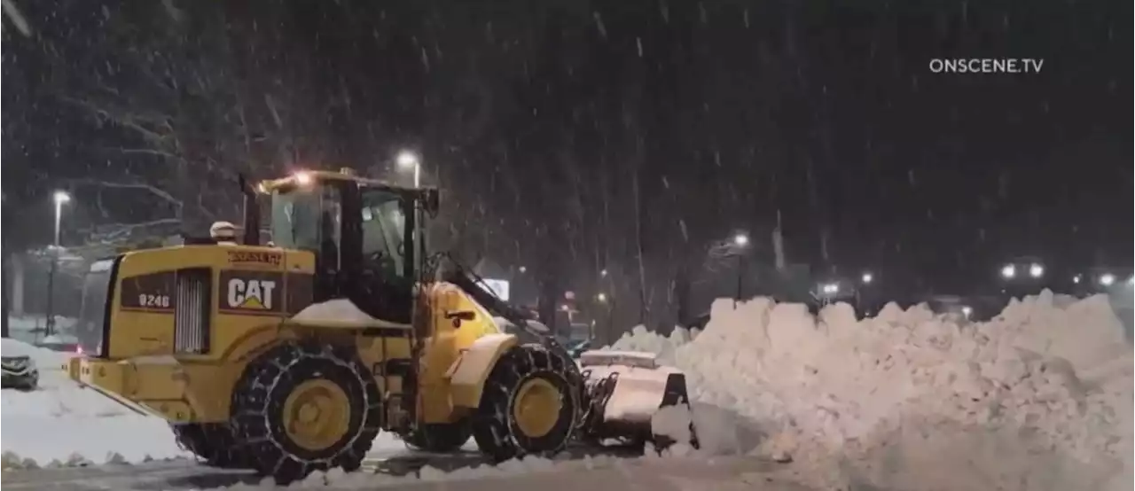 San Bernardino Mountains Hit With Heavy Snow