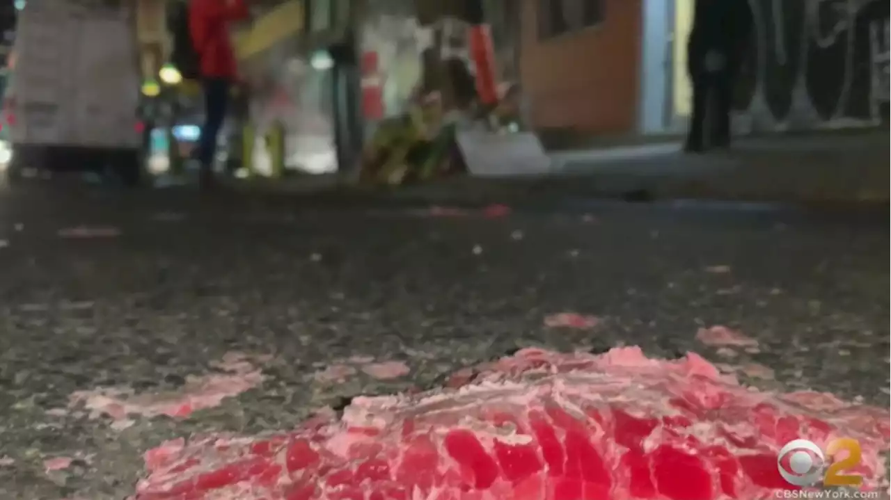 Makeshift Memorial For Deadly Stabbing Victim Christina Lee Vandalized In Chinatown