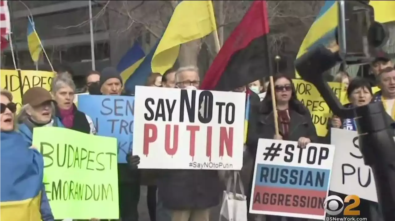 'Stand With Ukraine' Rally Held Outside United Nations Security Council Meeting