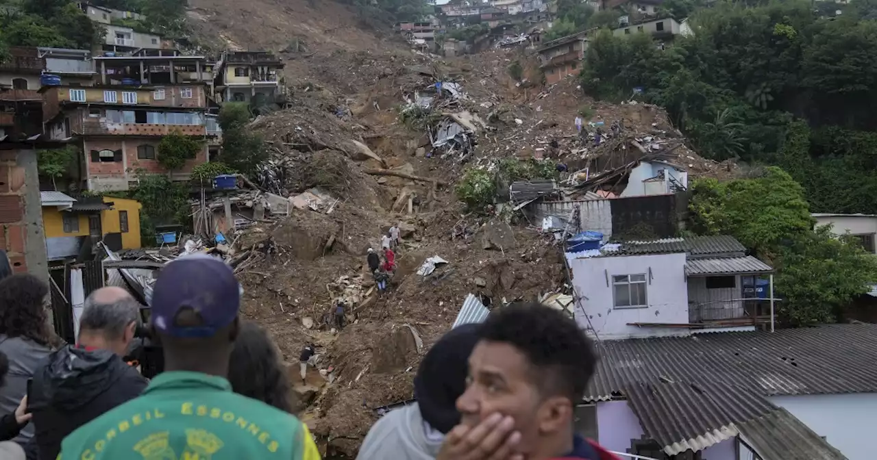 Searches continue after Brazil mudslides kill at least 58 in Rio de Janeiro state